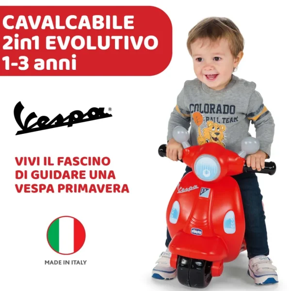Outlet Cavalcabile Vespa Primavera Rossa Tricicli E Balance Bikes