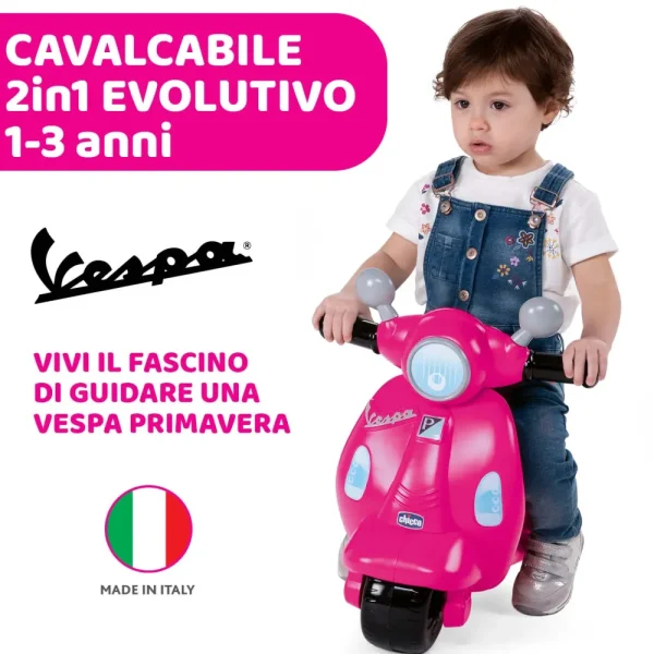 Shop Cavalcabile Vespa Primavera Rosa Tricicli E Balance Bikes