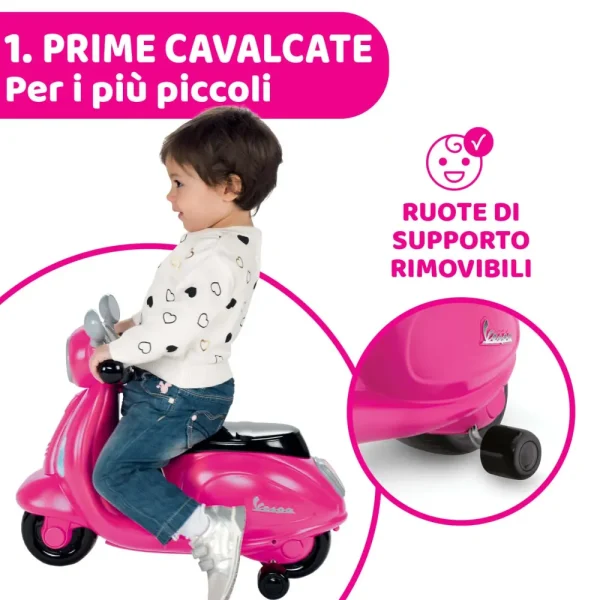 Shop Cavalcabile Vespa Primavera Rosa Tricicli E Balance Bikes