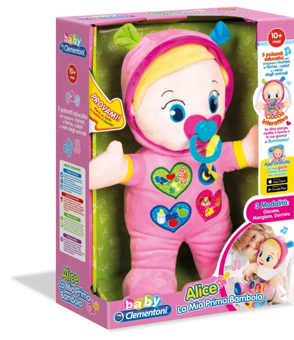 Clearance Clementoni 17201 Alice Mia Prima Bambola Peluche Neonati