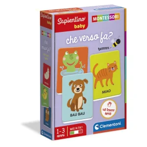 Outlet Clementoni 16433 Montessori Baby Che Verso Fa 48 Carte Tattili Primi Apprendimenti