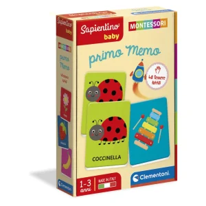 Store Clementoni 16432 Montessori Baby Primo Memo 48 Carte Tattili Primi Apprendimenti