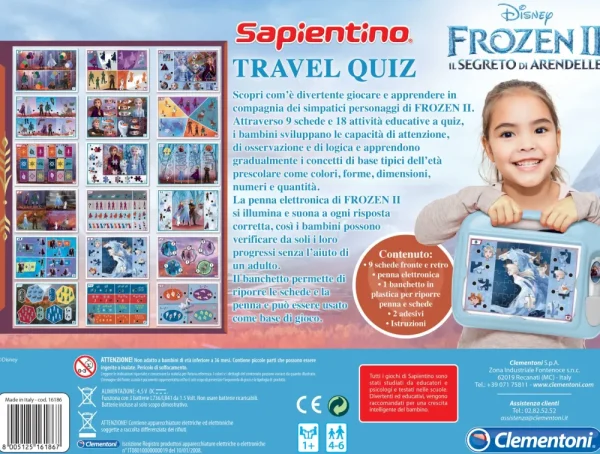 Sale Clementoni 16186 Sapientino Travel Quiz Disney Frozen 2 Primi Apprendimenti