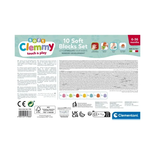 Cheap Clementoni 17988 Soft Confezione 10 Mattoncini Costruzioni Bambini