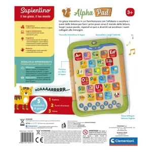 Sale Clementoni Alpha Pad, Alfabetiere Interattivo, 16427 Primi Apprendimenti
