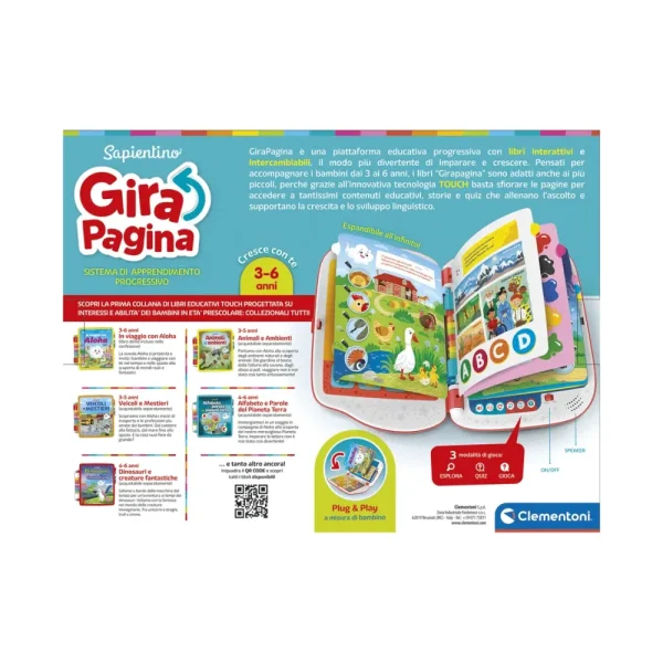 Hot Clementoni Girapagina, Libro Interattivo Primi Apprendimenti