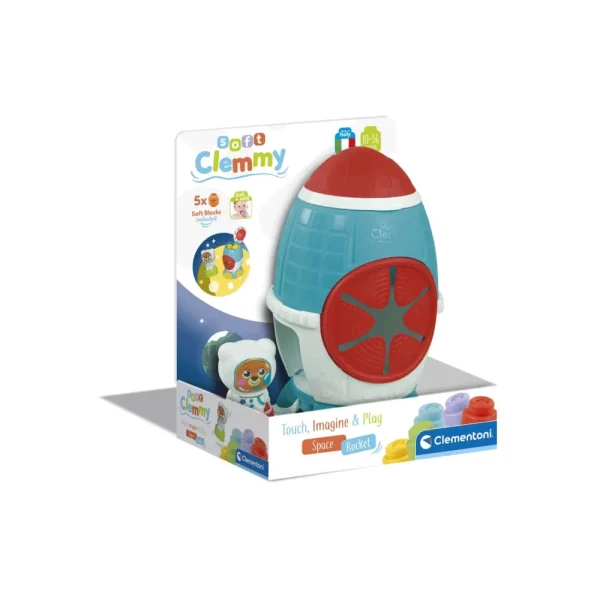 Hot Clementoni Soft Touch, Explore And Play Sensory Rocket, Mattoncini Morbidi Costruzioni Bambini