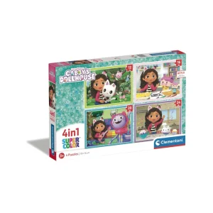 Cheap Supercolor Puzzle Gabby'S Dollhouse 1 12 + 1 16 + 1 20 + 1 24 Pezzi, Puzzle Bambini 3 Anni Puzzle Per Bambini