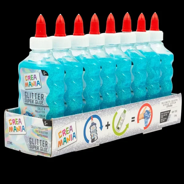 Clearance Colla Glitter 177 Ml Blu Mosaici, Sabbia, Glitter