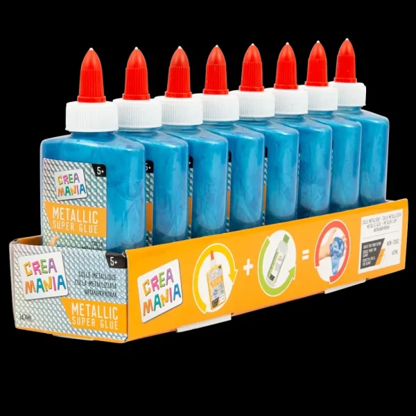 New Colla Metallizata 147 Ml Blu Mosaici, Sabbia, Glitter