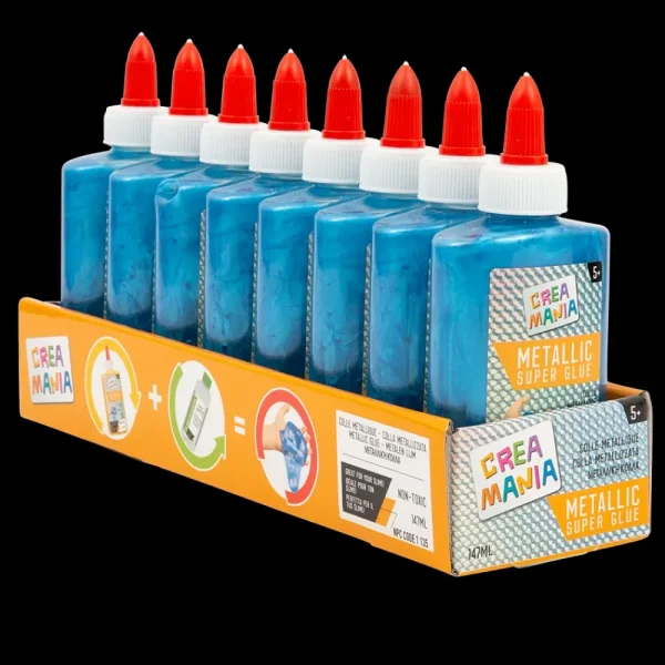 New Colla Metallizata 147 Ml Blu Mosaici, Sabbia, Glitter
