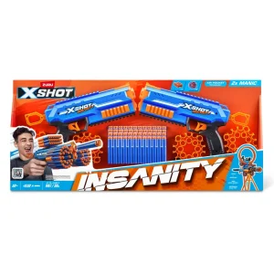 Store Confezione Combo Di Pistole Xshot Insanity Double Manic (48 Dardi) Giochi Di Abilita E Sport