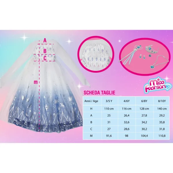 Fashion Costume Principessa Delle Nevi Disponibile In Diverse Taglie Travestimenti