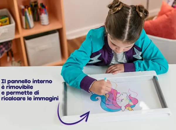 Hot Lavagna Luminosa Deluxe Maxi Superficie, Super Lavagna Cancellabile Per Colorare, Eta Consigliata: 6-10 Anni Cancelleria E Accessori