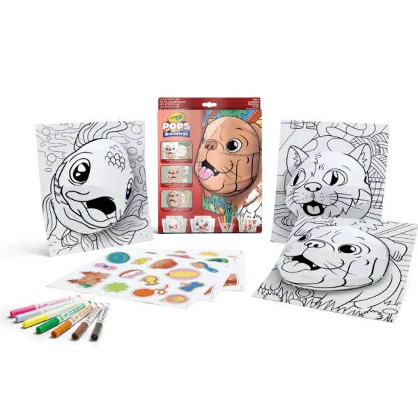 Shop Pops 3D Activity Set Cuccioli 3 Soggetti Colora E Crea Disegni Tridimensionali Kit Artistici E Pittura