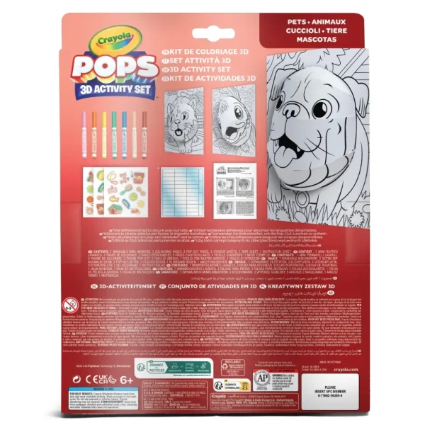 Shop Pops 3D Activity Set Cuccioli 3 Soggetti Colora E Crea Disegni Tridimensionali Kit Artistici E Pittura