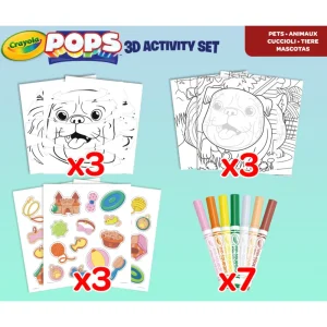 Shop Pops 3D Activity Set Cuccioli 3 Soggetti Colora E Crea Disegni Tridimensionali Kit Artistici E Pittura