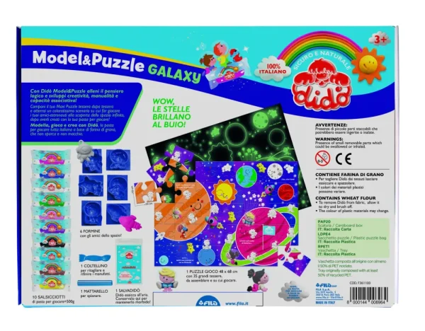 Discount Model & Puzzle Galaxy Maxi Puzzle Fosforescente E Pasta Per Giocare Plastilina E Pasta Modellabile