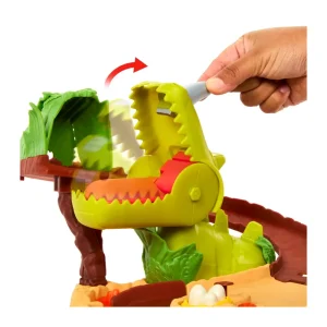 Best Sale Disney Pixar Set Parco Dei Dinosauri, Pista Con Dinosauro Con Azione Morso, 1 Veicolo Saetta Mcqueen Preistorico Incluso, Giocattolo Per Bambini, 4+ Anni, Hmd74 Garage E Circuiti