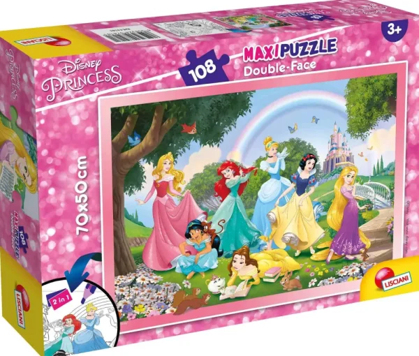 Best Disney Puzzle Df Maxi Floor 108 Princess Rainbow World Puzzle Per Bambini