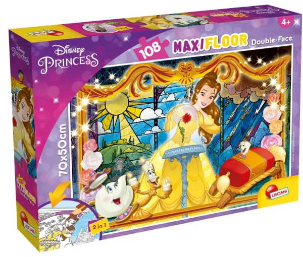 Clearance Disney Puzzle Df Maxi Floor 108 Bella E La Bestia Puzzle Per Bambini