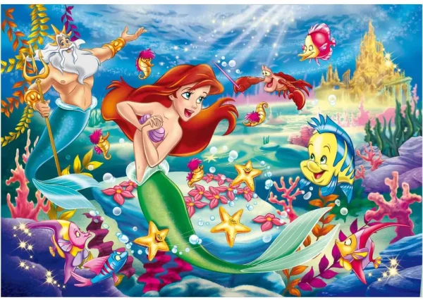 Cheap Disney Puzzle Df Maxi Floor 35 The Little Mermaid Puzzle Per Bambini