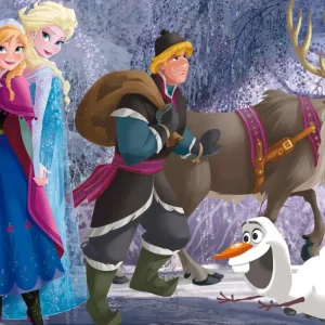 Cheap Disney Puzzle Df Maxi Floor 108 Frozen On The Walk Puzzle Per Bambini