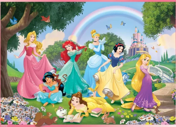 Best Disney Puzzle Df Maxi Floor 108 Princess Rainbow World Puzzle Per Bambini