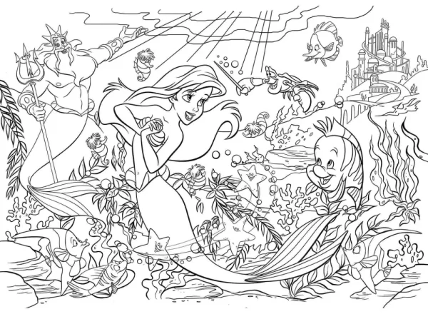 Cheap Disney Puzzle Df Maxi Floor 35 The Little Mermaid Puzzle Per Bambini