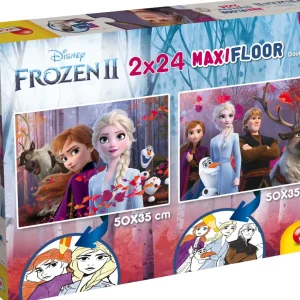 Flash Sale Disney Puzzle Maxifloor 2 X 24 Frozen Puzzle Per Bambini