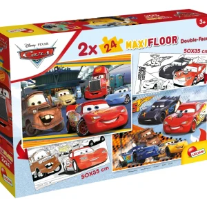 Clearance Disney Puzzle Maxifloor 2 X 24 Cars Puzzle Per Bambini