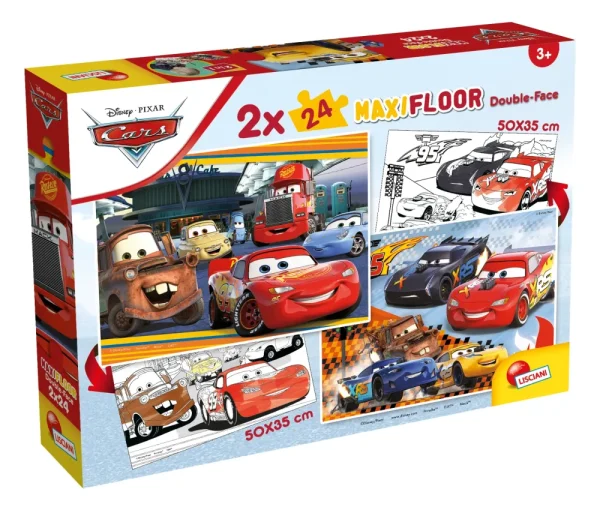 Clearance Disney Puzzle Maxifloor 2 X 24 Cars Puzzle Per Bambini