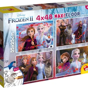 Store Disney Puzzle Maxifloor 4 X 48 Frozen 2 Puzzle Per Bambini