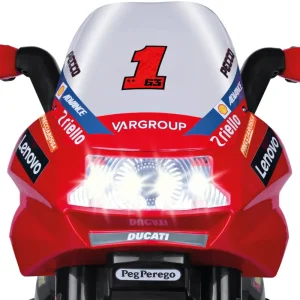 Discount Divertimento In Pole Position Con La Moto Elettrica Ducati Con Luci E Suoni Cavalcabili Elettrici