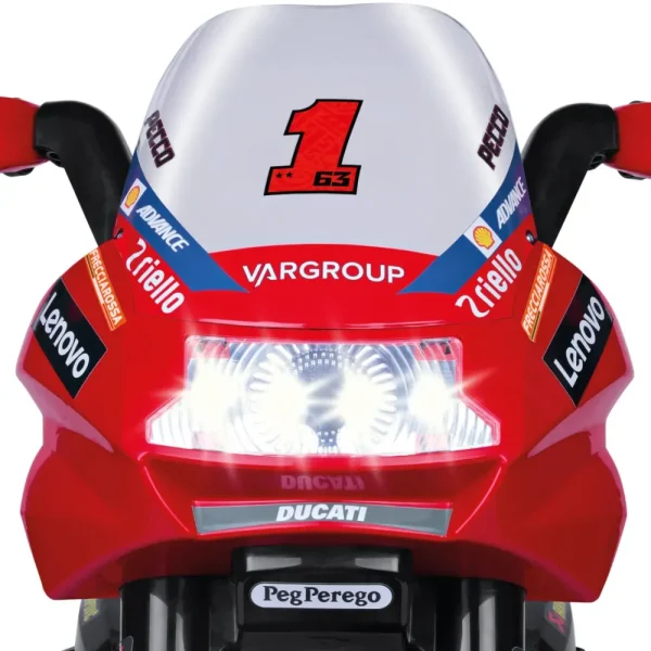 Discount Divertimento In Pole Position Con La Moto Elettrica Ducati Con Luci E Suoni Cavalcabili Elettrici
