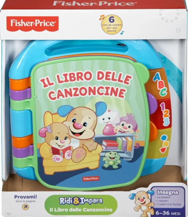 Best Fisher Price- Libro Delle Canzoncine Ridi E Impara, Imparare Parole, Lettere E Numeri, Bambini Dai 6 Mesi Giochi Musicali