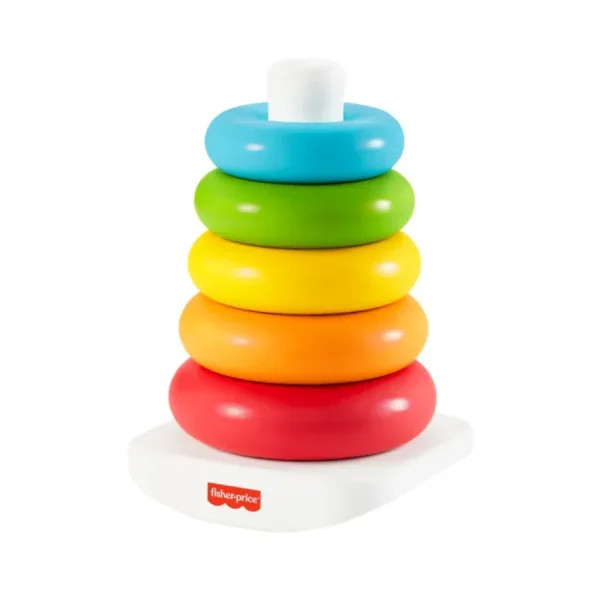 Discount Piramide 5 Anelli Eco, In Materiali Vegetali, Giocattolo Impilabile Giochi Impilabili
