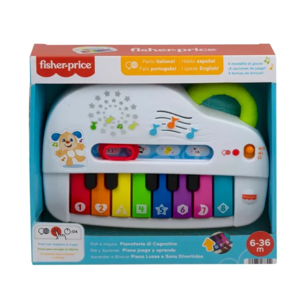 Sale Ridi & Impara Pianoforte Di Cagnolino Edizione Multilingue, Pianoforte Giocattolo Portatile Con Contenuti Educativi Per Bambini Dai 6 Ai 36 Mesi Giochi Di Apprendimento