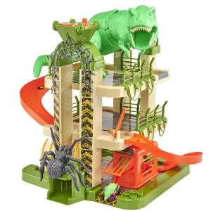 Flash Sale Garage Giocattolo Motor & Co A 3 Livelli Con 3 Auto Monster Machines Incluso Ragno Gigante E Tyrannosauro Altezza 52 Cm Include 3 Mini Auto Monster Machines, Perfetto Per Avventure Dinamiche! Garage E Circuiti