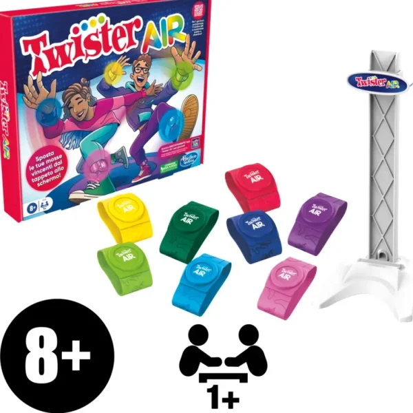 New Gioco Twister Air, Gioco Twister Con App Per Realta Aumentata, Si Collega A Dispositivi Smart, Giochi Attivi Per Feste, Dagli 8 Anni In Su Giochi In Scatola Per Famiglia