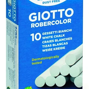 Fashion Gessetti Tondi Bianchi Astuccio Con Doppia Confezione ( 2 X 10 Pz) Cancelleria E Accessori