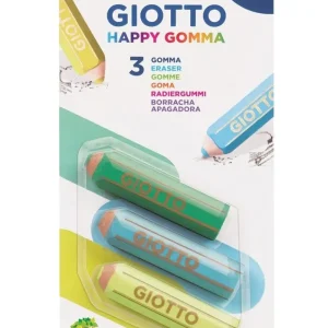 Online Happy Gomma Confezione 3 Gomme A Forma Di Matita Cancelleria E Accessori
