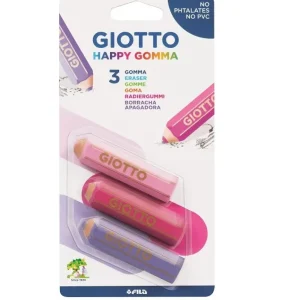 Online Happy Gomma Confezione 3 Gomme A Forma Di Matita Cancelleria E Accessori