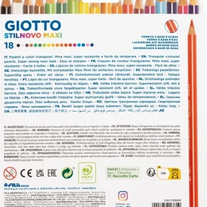 Discount Stilnovo Maxi Pastelli Colorati Triangolari Astuccio 18 Pz Cancelleria E Accessori