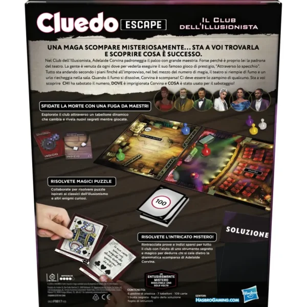 Cheap Cluedo Escape Il Club Dell'Illusionista, Gioco Di Mistero In Versione Escape Room Giochi Escape Room Ed Enigmi
