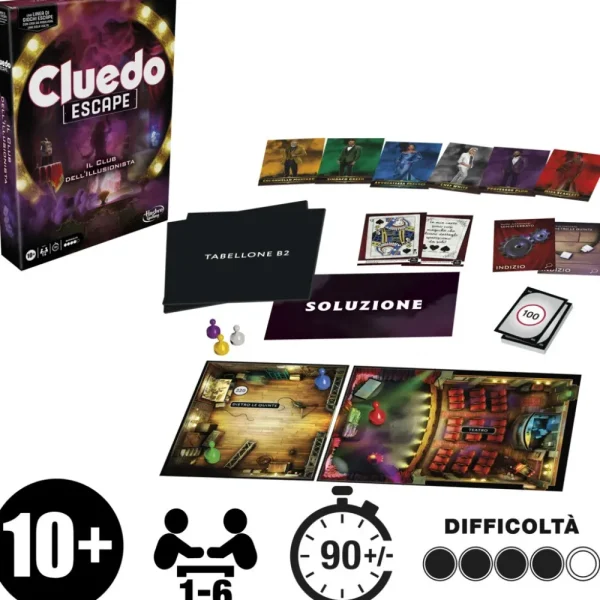 Cheap Cluedo Escape Il Club Dell'Illusionista, Gioco Di Mistero In Versione Escape Room Giochi Escape Room Ed Enigmi