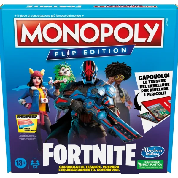 Shop Monopoly Fortnite Flip Edition, Gioco Da Tavolo Dai 13 Anni In Su Giochi In Scatola Per Famiglia