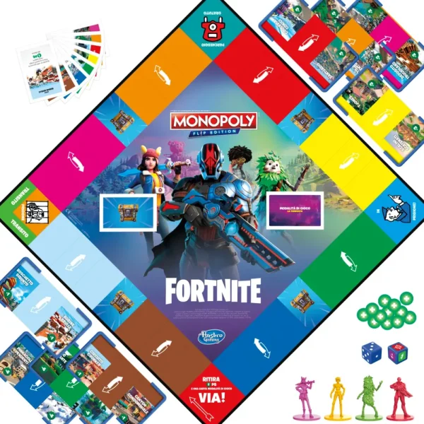 Shop Monopoly Fortnite Flip Edition, Gioco Da Tavolo Dai 13 Anni In Su Giochi In Scatola Per Famiglia