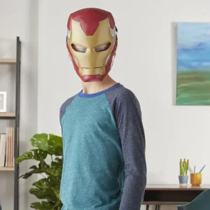 Flash Sale Hasbro Marvel , Maschera Flip Fx Di Iron Man, Con Effetti Luminosi, Replica Per Giochi D'Imitazione Action Figures