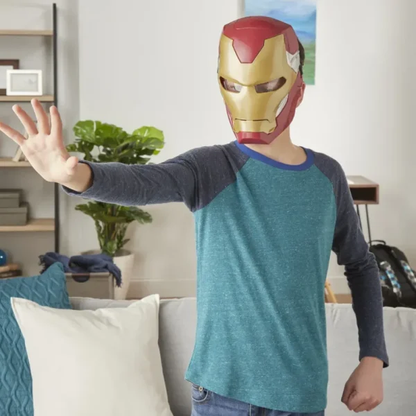 Flash Sale Hasbro Marvel , Maschera Flip Fx Di Iron Man, Con Effetti Luminosi, Replica Per Giochi D'Imitazione Action Figures
